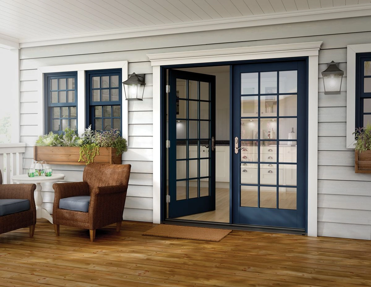Siddhi Galvalume Steel Entrance Door - Single Glass French Door Portal